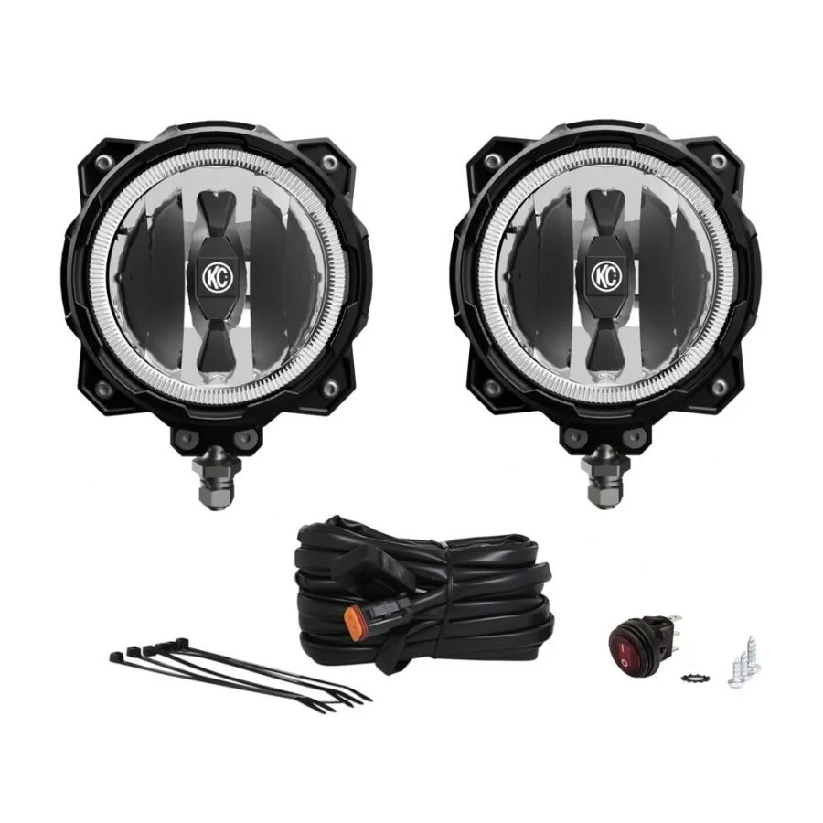 KC Gravity Pro6 - zestaw dwóch pojedynczych lamp LED off-road - obrazek 2